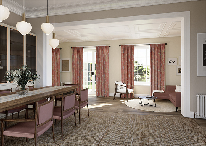 Willow Field, French Coral - Made to Measure Curtains - Image 7